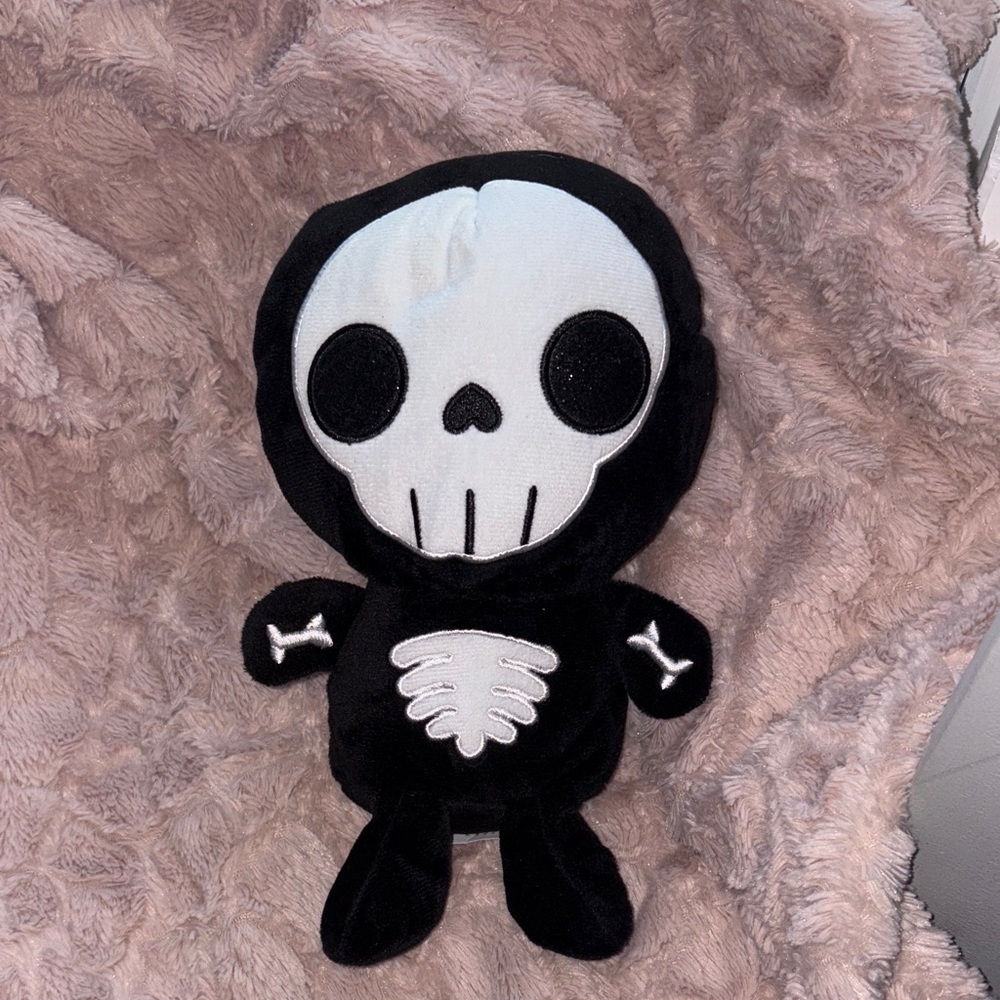 Skeleton Plush Toy - Black and White